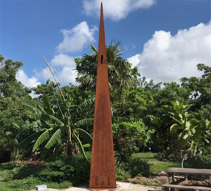 Wind Tower and We Breathe sculpture